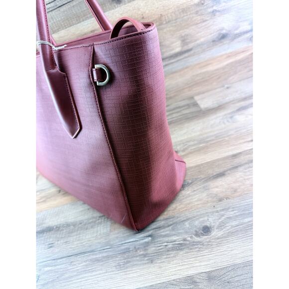 DAGNE DOVER Red Leather SIGNATURE LEGEND TOTE - Picture 2 of 11